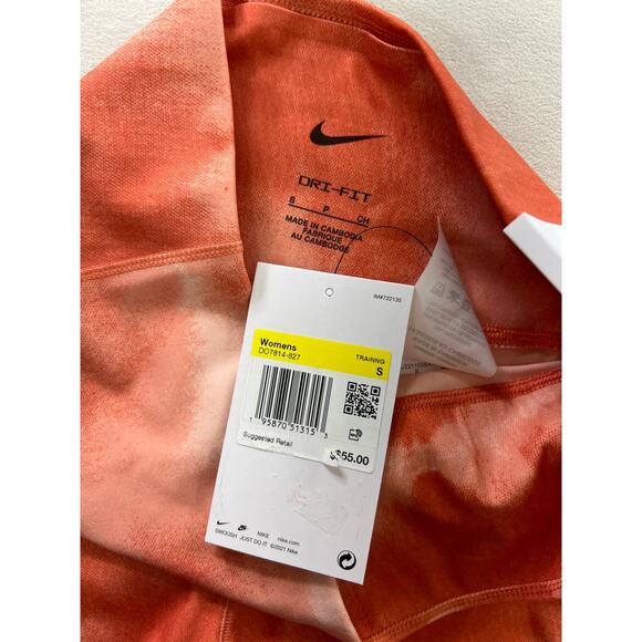 New Nike One Luxe Dri-FIT 7" Printed Coral Training Shorts Small 4/ 6 Activewear - Picture 3 of 8